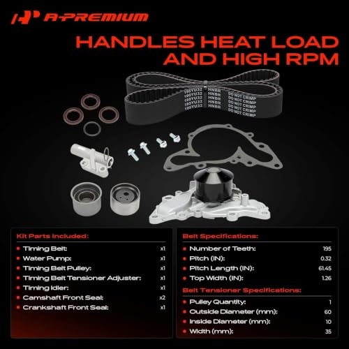 A-Premium Engine Timing Belt Kit with Water Pump