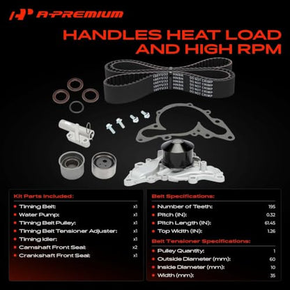 A-Premium Engine Timing Belt Kit with Water Pump