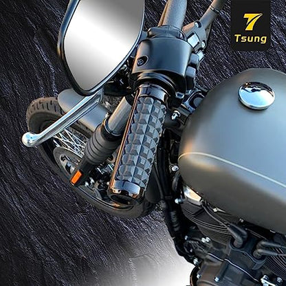 TSUNG Handlebar Grips 1 Inch Motorcycle 25MM Throttle Hand Grip - style: Knob