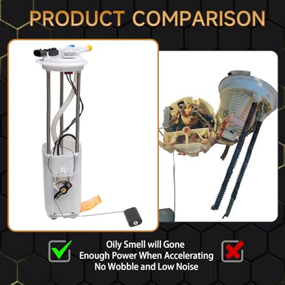 Fuel Pump Compatible with Chevy GMC K1500 K2500 K3500 C1500 C2500 C3500 1997 1998 1999 2000 4.3L 5.0L 5.7L 7.4L V6 V8 Replace E3947M with Pressure Sensor and Seal Ring - color: E3947M