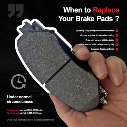 Brake Pads Sets(8 Pcs) -Front & Rear-Fit For Ford For F-150 2004-2009,Fit For Lincoln Mark LT 2006-2008| Front Rear Ceramic Brake Pads| D1083, D1012|