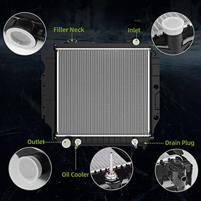 AUTOSAVER88 Radiator Compatible with Jeep Wrangler TJ 2.4L 2.5L 4.0L 4.2L V4 V6 ATRD1010 - style: 97-06 Jeep TJ