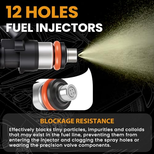 Fuel Injectors 0280158191 Compatible with Ford Lincoln V6 3.5L 3.7L - size: 0280158191 6P