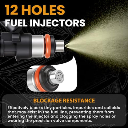 Fuel Injectors 0280158191 Compatible with Ford Lincoln V6 3.5L 3.7L - size: 0280158191 6P