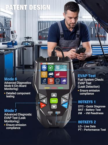 MOTOPOWER 4 in 1 Code Reader Car Diagnostic Scan Tool Oil Maintenance Reset, Battery Test, Performance Test with Lifetime Update