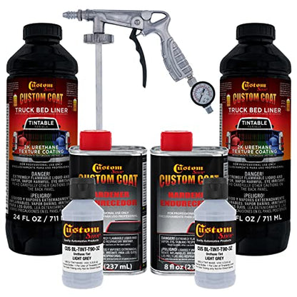 Custom Coat Light Gray Spray-On Urethane Truck Bed Liner Kit, 2 Quarts