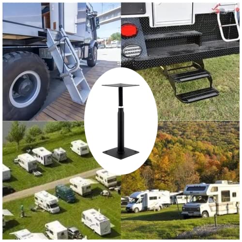 Adjustable Support Jack for The Floor,Post Floor Joist Jacks,Mini Screw Jack,RV Step Stabilizer Set-Post 4-5/8" to 8" Black(2PACK)
