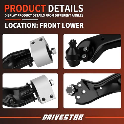 524-157 524-158 Front Lower Control Arms, 2010-2017 for Chevrolet Equinox - size: CAK1360