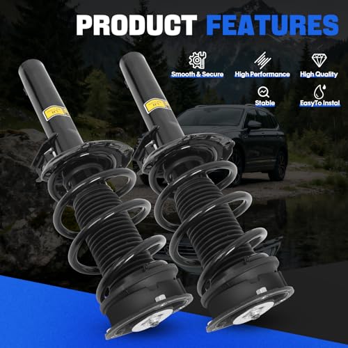 5QF413031CN 2PCS Front Shock Strut Absorber Compatible with 2018-2023 VW Tiguan Compatible with 2019-2023 Audi Q3 2.0L Replace 5QF413031AS 3Q0413031BN Non‑DCC Suspension