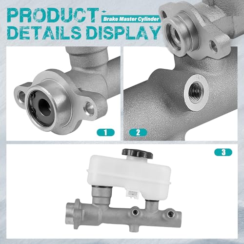 M39637 Brake Master Cylinder with Reservoir and Cap Compatible with Ford and Mercury Vehicles - Mustang 1987-1993, Thunderbird 1987-1988, Cougar 1987-1988 - size: M39637