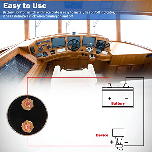 FEITON 300A Battery Disconnect Switch with Faceplate, 12-48V - color: 300A