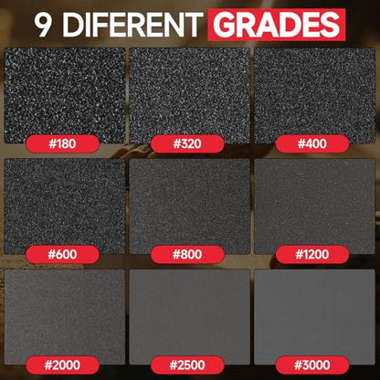 Shinboc 20 PCS Sanding Sponge 180 Grit, Hook and Loop Sandpaper Block - style: 180 Grit