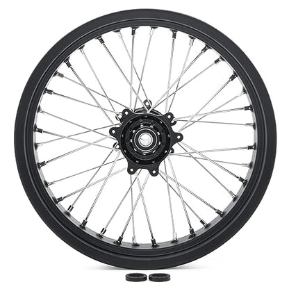 TOFR 17"x4.25" CNC Spoke Rear Wheel Rim Hub for Sur-Ron Ultra Bee Black - color: Black, size: N/A Front 17" Rear