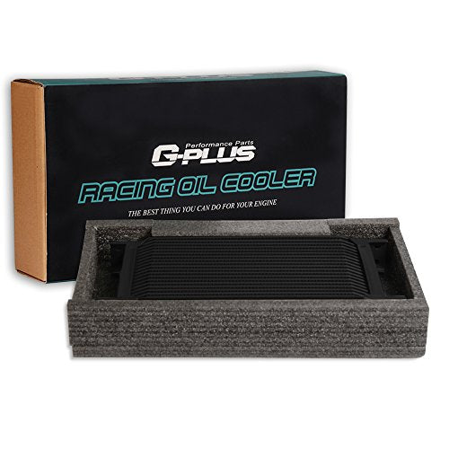 GRAND ORANGE Engine AN10 Oil Cooler + Thermostat Plate + 2 * Oil Lines Kit - size: 19 Row 10 AN+Thermostat Plate