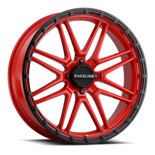 Raceline Wheels A11R KRANK XL UTV/ATV Wheel Red/Black 22x7" 4x156", 0 mm offset/(4"B/S) - color: RED/BLACK, size: 22x7" inches, 4X156, 0/4"