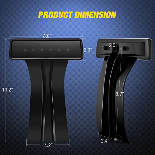 Nilight LED Third Brake Lights High Mount Stop Tail Light with Smoked Lens for 2007-2018 Wrangler JK - color: JK 2007-2017 Third Brake Light