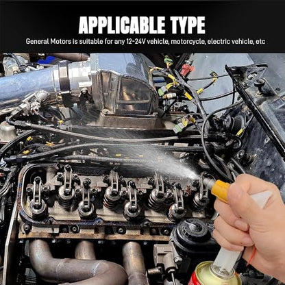 4PCS Fuel Injector Cleaner Kit, Fuel Injector Cleaner Tool, Auto Gas Injection Nozzle Adapter DlY Cleaning Assistant Tool with Test Lead, Fuel Injector Tester Cleaner Fit for 12-24V Car