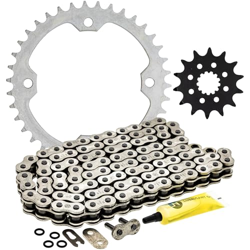 NICHE Drive Sprocket Chain Combo for Yamaha YFZ450 YFZ450SE Front 14 Rear 38 Tooth 520V O-Ring 98 Links - size: O-Ring Chain