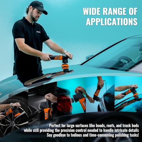 AUTIWOZ Mini 2/3inch Car Buffer Polisher, 12mm Random Orbital DA Kit - size: k2