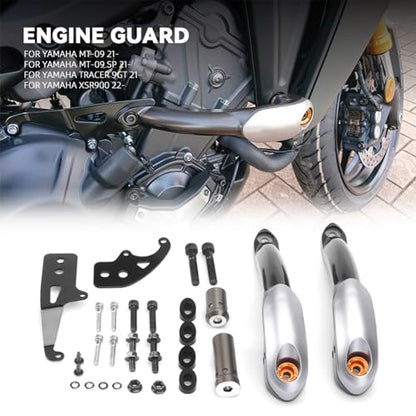 Motorcycle Frame Sliders for YAMAHA MT-09 MT09 SP TRACER 9 GT 9GT XSR900 XSR 900 Axle Slider Engine Anti Falling Crash Protector Guard Bar CNC Aluminum Frame Slider Kit