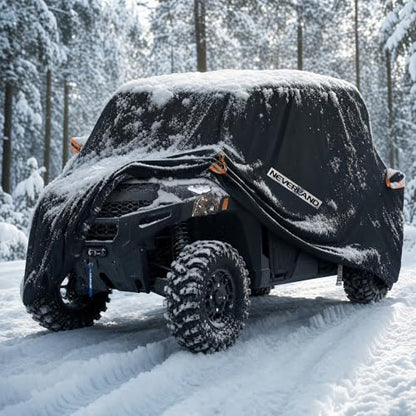 NEVERLAND UTV Cover Heavy Duty Ranger Cover Waterproof 4-6 Seater Side by Side Covers 4 Door All Weather Storage Reflective Strip Compatible with Polaris RZR XP Can Am Defender Maverick Yamaha SxS - size: XL: 165"Lx 67"Wx 76"H (Double Row Seats Plus）