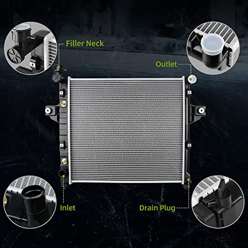 AUTOSAVER88 Radiator Compatible with 1999 2000 2001 2002 2003 2004 Grand Cherokee 6Cyl 4.0L L6 - style: 1999-2004 Jeep Cherokee