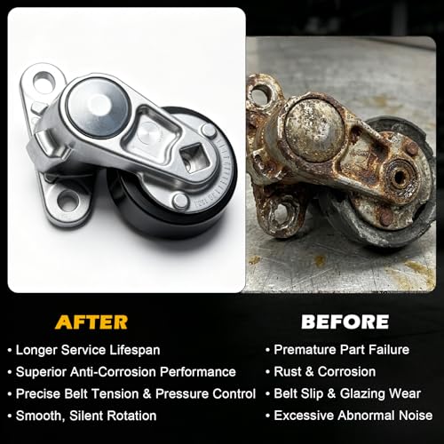 AC Belt 12576447 4PK960 EPDMand 38159 Serpentine belt kit for 2002-2006 Chevy Silverado 1500 2500 GMC Sierra Tahoe Yukon Escalade 4.8L 5.3L 6.0L V8, Air Compressor Serpentine Belt K040378 - size: 12576447+38159