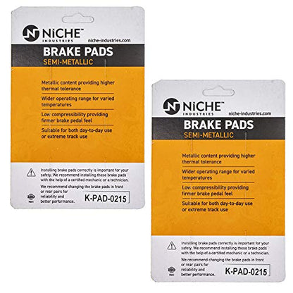 NICHE Front Rear Brake Pad Set for Triumph T2020393 T2020245 Semi-Metallic - size: Semi-Metallic