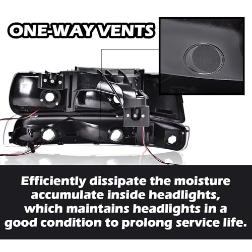 G-PLUS LED Headlights Fit 1999-2002 Chevy Silverado 1500 2500,Clear Lens - size: Fit Chevy Silverado 1999-2002(Clear/Chrome)