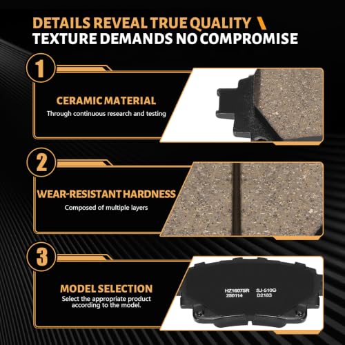 D2183 Rear Ceramic Brake Pads Kit Fit For Toyota Corolla 2019 [2.0L], For Toyota Corolla 2020-2024 - style: HZ2183