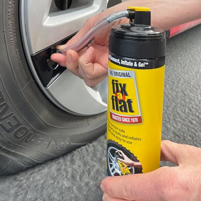 Fix-A-Flat S60420-6PK Aerosol Emergency Flat Tire Repair and Inflator, for Standard Tires, Eco-Friendly Formula, Universal Fit for All Cars, 16 oz. (Pack of 6) - size: Sedan / Coupe (Pack of 6)