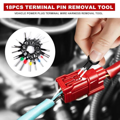 46 Pcs Hook and Pick Set Auto Trim Removal Tool Kit Car Clip Plier Red - color: Red, size: 46 PCS