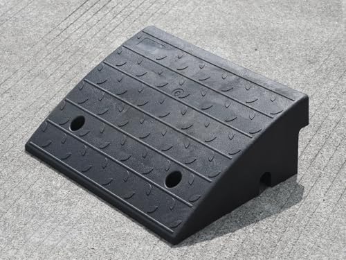 2 Pack 5" inch Rise Driveway Curb Ramps, 17"(L) x 11"(W) x 5"(H) Loading Ramps for Car, Pickup, Motorcycle, Truck, Heavy-Duty Rubber Kerb Ramps 6000 LBS Load Capacity (5" Rise - 2Pack) - size: 5" Rise - 2Pack