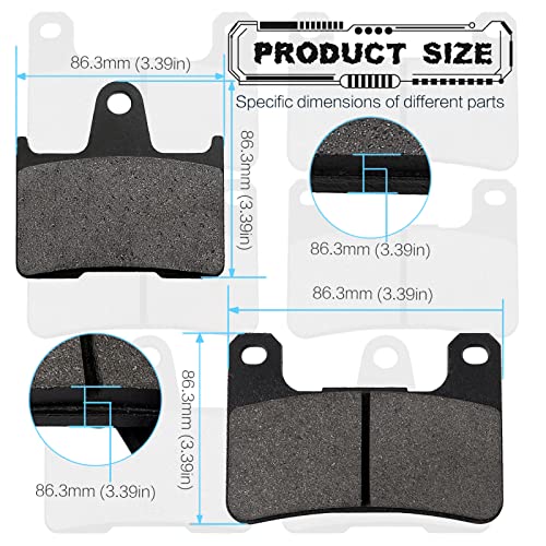 LOCOPOW Front Rear Brake Pads for 2004 2005 2006 Suzuki GSXR 1000 2004 2005 Suzuki GSXR 600 750