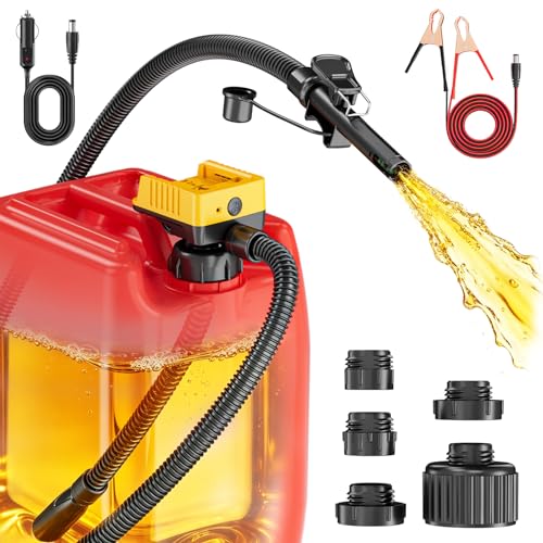 Ecarke 5 GPM Cordless Fuel Transfer Pump Compatible with DeWalt 20V Battery - color: Yellow & Black