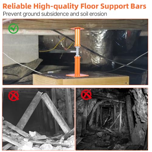 4PCS House Jacks for Leveling Crawlspace 17''-31''Adjustable Floor Support - size: 17''-31''