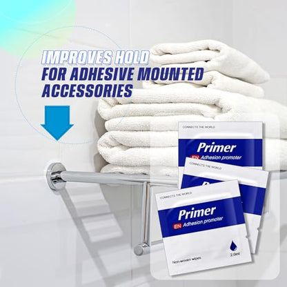 Nuanchu 16 Pcs Adhesion Promoter, High Performance Adhesion Promoter for Plastic, Double Tape Primer Increase for Automotive Molding Tape