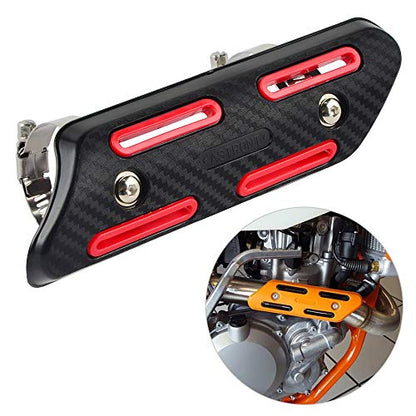 NICECNC Universal Red 4 Stroke Exhaust Heat Protector Shield - color: red