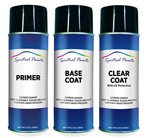 Spectral Paints Compatible/Replacement for Nissan KAD Gun Metallic - Aerosol Primer, Touch-Up Spray Paint & Clear - style: Primer, Touch-Up Spray Paint & Clear