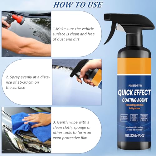 2Pcs Advanced Quick Effect Coating Agent,Advanced Car Quick-Acting Coating Agent Spray,Car Coating Spray, 2025 New Quicks Effective Coatings Sprays