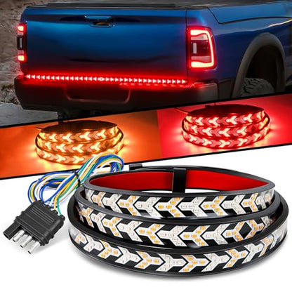 Nilight Truck Tailgate Light Strip 48Inch Arrow 432 LED Light - color: 48" Tailgate Light Strip Red/Amber Arrow