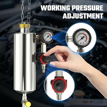 Fuel Injector Cleaner Kit, Non-dismantle Automotive Fuel System Cleaning Kit 1000ML 150PSI Fuel Injector Cleaning Kit for Gasoline Car Intake Valve/Throttle Body/Catalytic Converter Cleaning