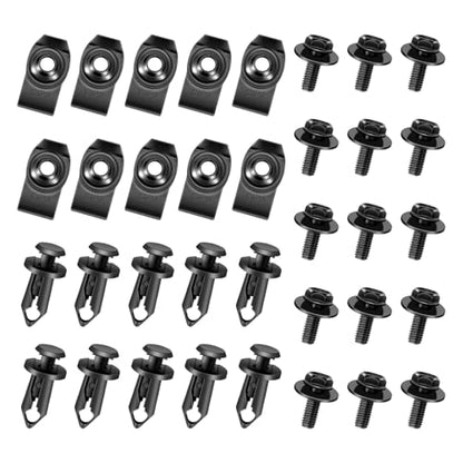 DNA Motoring 35pcs Engine Under Cover Splash Shield Guard Body Bolts, Bumper Fender Rivet Car Retainer Fastener Clips Compatible with Infiniti Nissan G35 G37 FX35 FX45 EX35 370Z 350Z, TOOLS-00735 - style: 35pcs