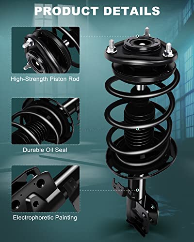 AUTOMUTO Struts & Shocks Quick-Strut Fit For 2014-2019 for Toyota Corolla - size: Front and Rear Complete Struts
