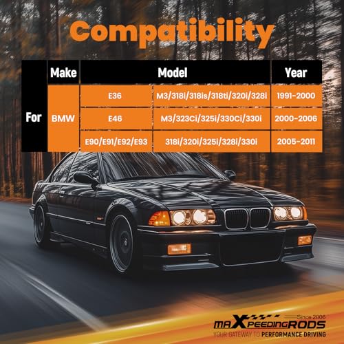 maXpeedingrods Front Adjustable Sway Bar End Links for BMW 3 Series E36 E46 M3 E90 E91 E92 E93, Heavy Duty Steel Sway Bar Link Suspension Kit