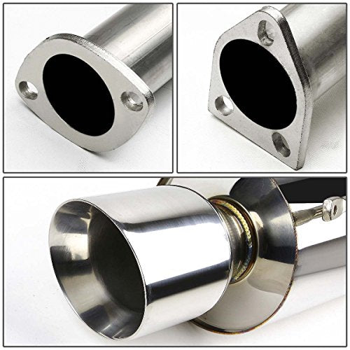 Auto Dynasty 4" Rolled Catback Exhaust System For 00-05 Mitsubishi Eclipse - color: Rolled Tip