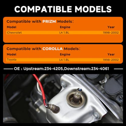 Oxygen Sensor Set OE 234‑4205,234‑4061 for Prizm,Corolla 1.8L - size: 234‑4205+234‑4061