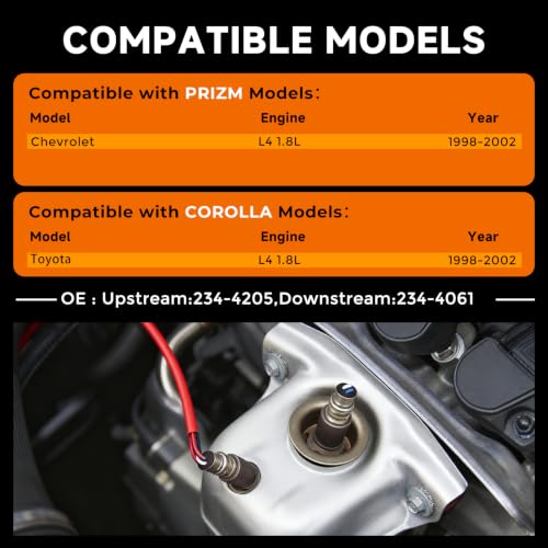 Oxygen Sensor Set OE 234‑4205,234‑4061 for Prizm,Corolla 1.8L - size: 234‑4205+234‑4061