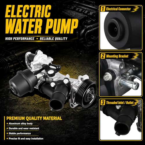 Engine Water Pump Compatible with Mercedes-Benz GLA250 2014-2019 2.0L M270