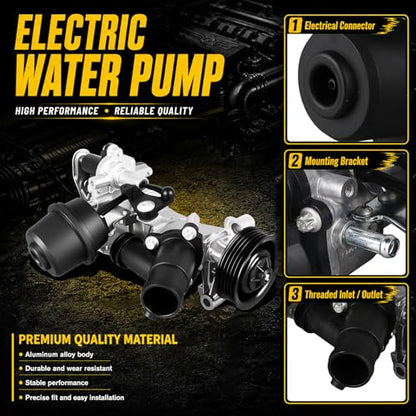 Engine Water Pump Compatible with Mercedes-Benz GLA250 2014-2019 2.0L M270